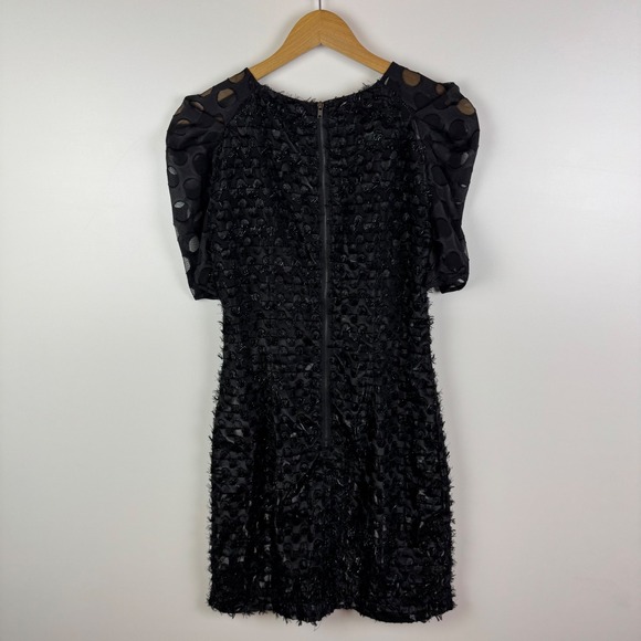 NWT W118 by Walter Baker Prya Dress Size XS Black Polka Dot Puff Sleeve Party - Picture 4 of 10